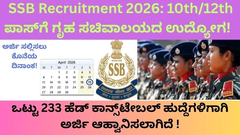 SSB Recruitment 2026: