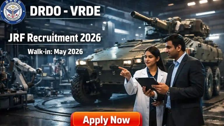 DRDO VRDE JRF Recruitment 2026: