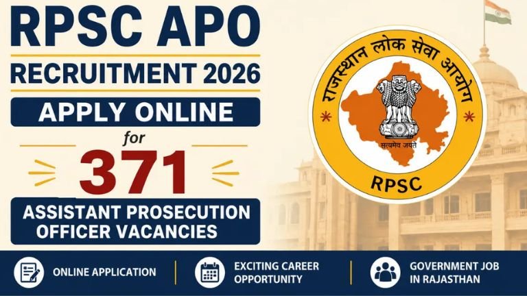 RPSC APO Recruitment 2026: