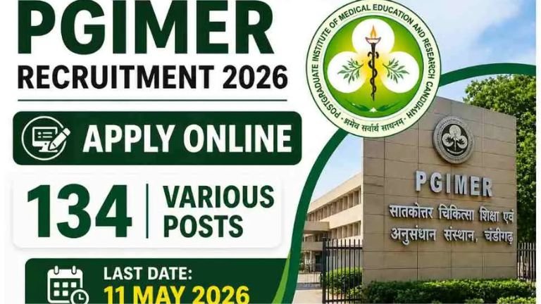 PGIMER Chandigarh Recruitment 2026: