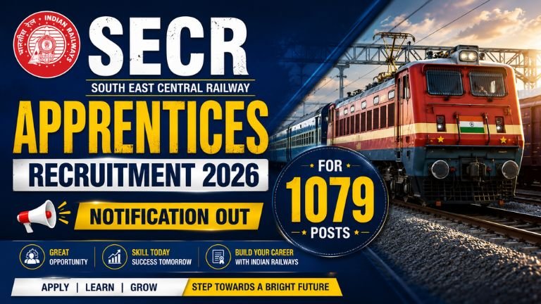 SECR Railway Apprentice Recruitment 2026: